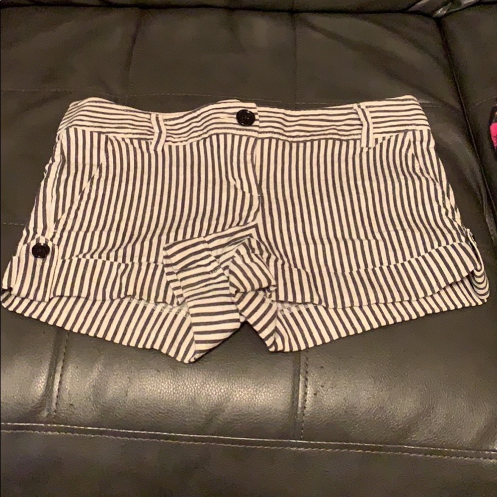 Black and White Stripped Shorts